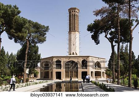 Stock Image - "Windtower or Badgir, Dolatabad-Garden, Yazd, Iran, Asia". Fotosearch