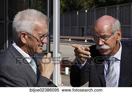 "Winfried Kretschmann, Minister-President of Baden-Wuerttemberg, member of the Green party, visiting Dr. Dieter Zetsche, right, Chairman of the Board of Management of Daimler AG, Stuttgart, Baden-Wuerttemberg, Germany, Europe" View Large Photo Image Stock Photography - "Winfried Kretschmann, Minister-President of Baden-Wuerttemberg, member of the Green party, visiting Dr. Dieter Zetsche, right, Chairman of the Board of Management of Daimler AG, Stuttgart, Baden-Wuerttemberg, Germany, Europe". Fotosearch
