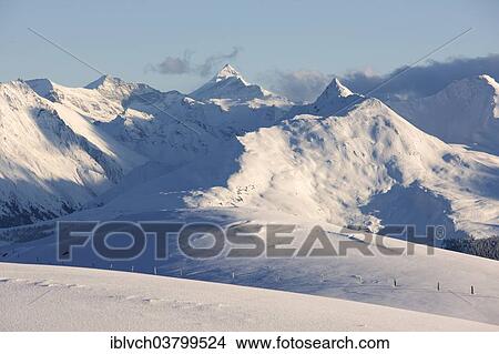 Picture - "Winter landscape, view from Hangalm towards Grossglockner Mountain, Thurn Pass, Tyrol, Austria, Europe". Fotosearch