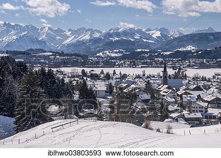"Winter landscape with the Allgaeu Alps, community of Burgberg at the front, town of Sonthofen at the back, Burgberg, Bavaria, Germany, Europe" View Large Photo Image Stock Image - "Winter landscape with the Allgaeu Alps, community of Burgberg at the front, town of Sonthofen at the back, Burgberg, Bavaria, Germany, Europe". Fotosearch