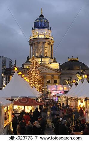 Stock Photo - "Winter Magic"""" Christmas market at Gendarmenmarkt square, German Cathedral, Berlin-Mitte, Berlin, Germany, Europe". Fotosearch