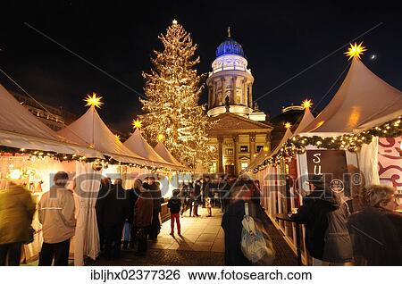 Stock Photograph - "Winter Magic"""" Christmas market at Gendarmenmarkt square, Berlin-Mitte, Berlin, Germany, Europe". Fotosearch