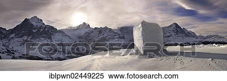 Stock Photography - "Winter snow in the mountains near Grindelwald First, Swiss Alps, Switzerland, Europe". Fotosearch