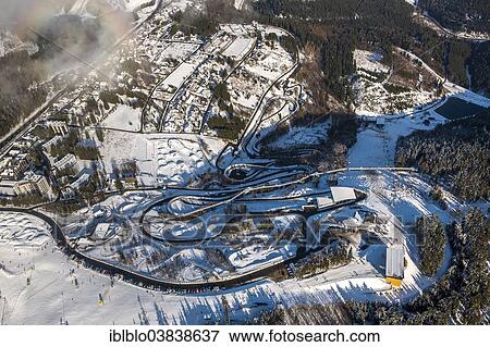 "Winterberg bobsled track, aerial view, Winterberg, Hochsauerland, North Rhine-Westphalia, Germany, Europe" View Large Photo Image Stock Photo - "Winterberg bobsled track, aerial view, Winterberg, Hochsauerland, North Rhine-Westphalia, Germany, Europe". Fotosearch