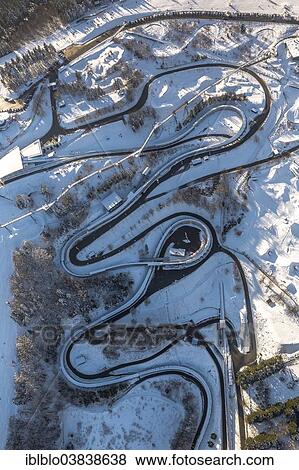 "Winterberg bobsled track, aerial view, Winterberg, Hochsauerland, North Rhine-Westphalia, Germany, Europe" View Large Photo Image Stock Photo - "Winterberg bobsled track, aerial view, Winterberg, Hochsauerland, North Rhine-Westphalia, Germany, Europe". Fotosearch