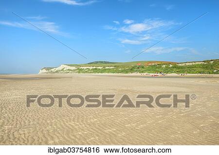 Stock Photograph - "Wissant Beach, Cote d'Opale, Wissant, Departement Pas-de-Calais, Nord-Pas-de-Calais region, France, Europe". Fotosearch