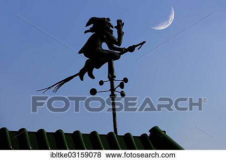 "Witch, figure on a weather vane, Baden-Wurttemberg, Germany, Europe" View Large Photo Image Stock Photo - "Witch, figure on a weather vane, Baden-Wurttemberg, Germany, Europe". Fotosearch