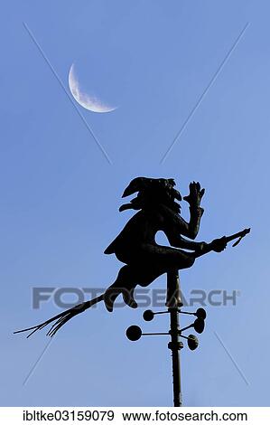 "Witch, figure on a weather vane, Baden-Wurttemberg, Germany, Europe" View Large Photo Image Stock Photo - "Witch, figure on a weather vane, Baden-Wurttemberg, Germany, Europe". Fotosearch