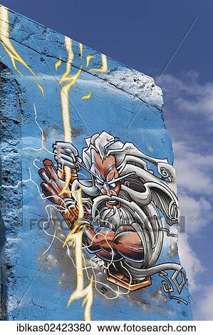 Wizard throwing a lightning bolt, fantasy figure, graffiti, street art, Rhine Park Duisburg, Duisburg-Hochfeld, Ruhr area, North Rhine-Westphalia, Germany, Europe View Large Photo Image Stock Image - Wizard throwing a lightning bolt, fantasy figure, graffiti, street art, Rhine Park Duisburg, Duisburg-Hochfeld, Ruhr area, North Rhine-Westphalia, Germany, Europe. Fotosearch