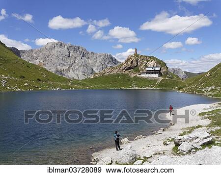 "Wolayer Lake or Wolayersee with Wolayersee hut and war memorial, Carnic Alps, Lesachtal, Bezirk Hermagor, Karnten, Italy, Europe" View Large Photo Image Stock Photo - "Wolayer Lake or Wolayersee with Wolayersee hut and war memorial, Carnic Alps, Lesachtal, Bezirk Hermagor, Karnten, Italy, Europe". Fotosearch