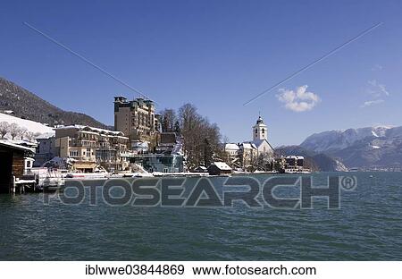 "Wolfgangsee, St. Wolfgang im Salzkammergut, Austria, Europe" View Large Photo Image Stock Photo - "Wolfgangsee, St. Wolfgang im Salzkammergut, Austria, Europe". Fotosearch