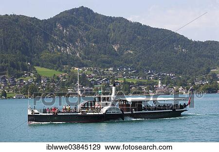 "Wolfgangseeschifffahrt, passenger ship, steamer Kaiser Franz Josef, Wolfgangsee, Sankt Gilgen, Salzkammergut, Salzburg State, Austria, Europe" View Large Photo Image Stock Photo - "Wolfgangseeschifffahrt, passenger ship, steamer Kaiser Franz Josef, Wolfgangsee, Sankt Gilgen, Salzkammergut, Salzburg State, Austria, Europe". Fotosearch
