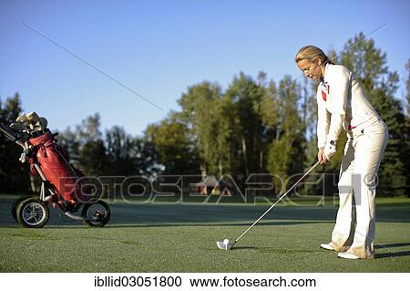 "Woman, 41, playing golf on a golf course, golf resort, Karlovy Vary, Karlovy Vary Region, Bohemia, Czech Republic, Europe" View Large Photo Image Stock Image - "Woman, 41, playing golf on a golf course, golf resort, Karlovy Vary, Karlovy Vary Region, Bohemia, Czech Republic, Europe". Fotosearch