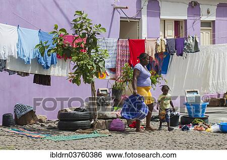 "Woman and child in the oldtown, Cidade Velha, Santiago, Cape Verde, Africa" View Large Photo Image Stock Photograph - "Woman and child in the oldtown, Cidade Velha, Santiago, Cape Verde, Africa". Fotosearch