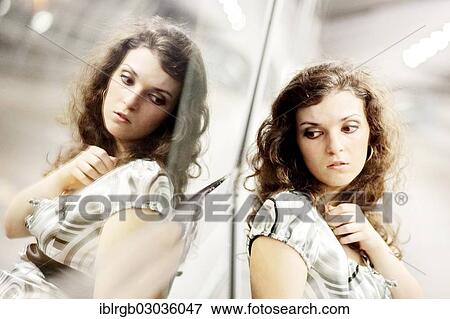 "Woman and her mirror image, Allgaeu, Kempten, Allgau, Swabia, Bavaria, Germany, Europe" View Large Photo Image Stock Photo - "Woman and her mirror image, Allgaeu, Kempten, Allgau, Swabia, Bavaria, Germany, Europe". Fotosearch