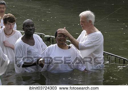 "Woman being baptised in the Jordan River at the Yardenit baptismal site, Yardenit, Israel, Asia" View Large Photo Image Stock Image - "Woman being baptised in the Jordan River at the Yardenit baptismal site, Yardenit, Israel, Asia". Fotosearch
