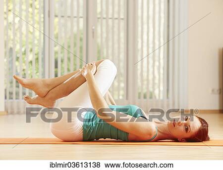 Woman Doing Pelvic Floor Exercises Stock Photo Iblmir03613138