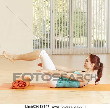 Woman doing pelvic floor exercises View Large Photo Image Stock Photo - Woman doing pelvic floor exercises. Fotosearch