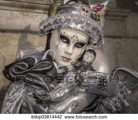 Woman dressed up for the Carnival of Venice View Large Photo Image Stock Image - Woman dressed up for the Carnival of Venice. Fotosearch