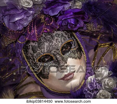 Woman dressed up for the Carnival of Venice View Large Photo Image Stock Image - Woman dressed up for the Carnival of Venice. Fotosearch