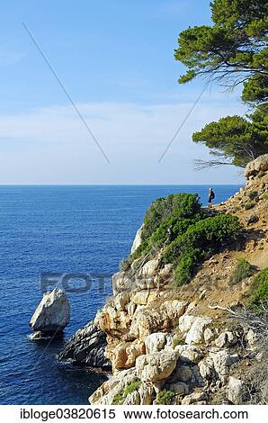 "Woman hiking on the cliffs, near Deia, Sierra de Tramuntana, Majorca, Balearic Islands, Mediterranean, Spain, Europe" View Large Photo Image Stock Photography - "Woman hiking on the cliffs, near Deia, Sierra de Tramuntana, Majorca, Balearic Islands, Mediterranean, Spain, Europe". Fotosearch