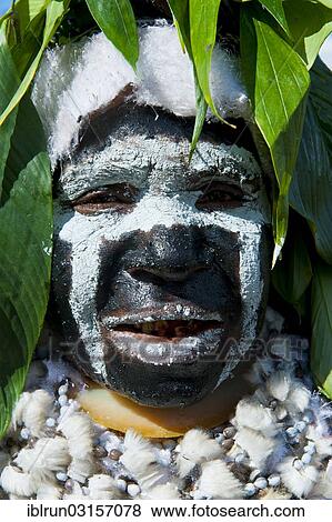 "Woman in a colourfully decorated costume with face paint at the traditional sing-sing gathering, Hochland, Mount Hagen, Western Highlands Province, Papua New Guinea, Oceania" View Large Photo Image Stock Photo - "Woman in a colourfully decorated costume with face paint at the traditional sing-sing gathering, Hochland, Mount Hagen, Western Highlands Province, Papua New Guinea, Oceania". Fotosearch