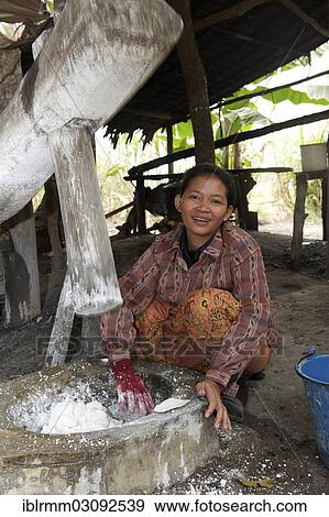 "Woman kneading dough for rice noodles, Siem Reap, Siem Reap, Siem Reap Province, Cambodia, Asia" View Large Photo Image Stock Photo - "Woman kneading dough for rice noodles, Siem Reap, Siem Reap, Siem Reap Province, Cambodia, Asia". Fotosearch
