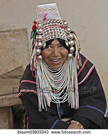 "Woman of the mountain ethnic group of the Akha, also known as Aka or Thai Ai Ko, Mae Ai, Chiang Rai province, Thailand, Asia" View Large Photo Image Stock Image - "Woman of the mountain ethnic group of the Akha, also known as Aka or Thai Ai Ko, Mae Ai, Chiang Rai province, Thailand, Asia". Fotosearch