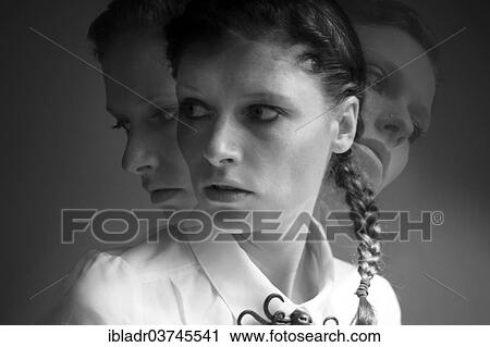 "Woman, portrait, multiple exposure" View Large Photo Image Stock Image - "Woman, portrait, multiple exposure". Fotosearch