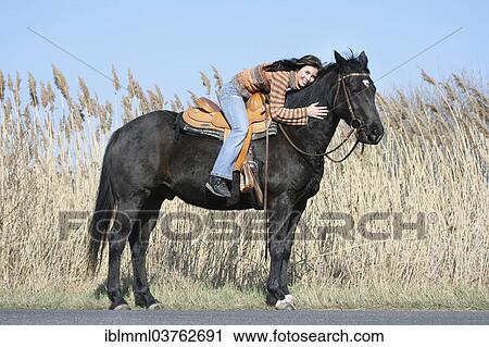 "Woman riding an American Quarter Horse, Germany, Europe" View Large Photo Image Stock Image - "Woman riding an American Quarter Horse, Germany, Europe". Fotosearch