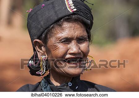"Woman wearing traditional dress, ethnic group of the Ann, in Kyaning Tong, Myanmar, Asia" View Large Photo Image Stock Photograph - "Woman wearing traditional dress, ethnic group of the Ann, in Kyaning Tong, Myanmar, Asia". Fotosearch