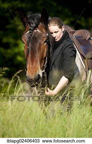 Woman with a Belgian Draft Horse View Large Photo Image Stock Image - Woman with a Belgian Draft Horse. Fotosearch