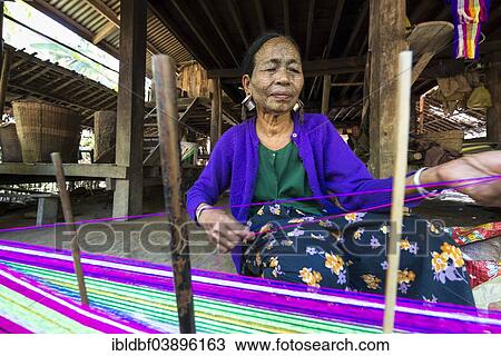 "Woman with traditional facial tattoos and ear jewellery from the Chin people, ethnic group, the last of their kind, weaving on a loom, Rakhine State, Myanmar, Asia" View Large Photo Image Stock Image - "Woman with traditional facial tattoos and ear jewellery from the Chin people, ethnic group, the last of their kind, weaving on a loom, Rakhine State, Myanmar, Asia". Fotosearch