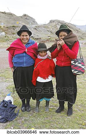 "Women and girl in traditional costume, Puruha people, Kichwa, Chimborazo Province, Ecuador, South America" View Large Photo Image Stock Photograph - "Women and girl in traditional costume, Puruha people, Kichwa, Chimborazo Province, Ecuador, South America". Fotosearch