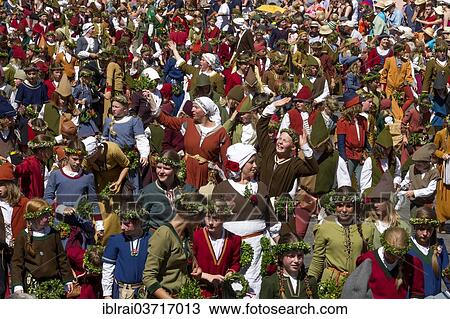 "Women and girls cheering, wedding procession of the " Landshut Wedding", historic center, Landshut, Lower Bavaria, Bavaria, Germany, Europe" View Large Photo Image Stock Image - "Women and girls cheering, wedding procession of the " Landshut Wedding", historic center, Landshut, Lower Bavaria, Bavaria, Germany, Europe". Fotosearch