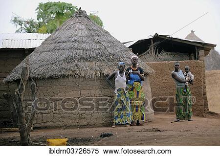 Stock Photography - "Women in a village, Garoua, North Region, Cameroon, Africa". Fotosearch