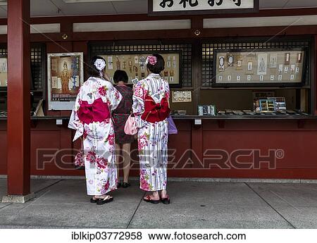 "Women in kimonos at SensÅ-ji Temple, Asakusa, Tokyo, Japan, Asia" View Large Photo Image Stock Photo - "Women in kimonos at SensÅ-ji Temple, Asakusa, Tokyo, Japan, Asia". Fotosearch