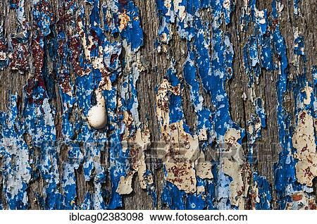 Stock Photo - Wood with paint coming off in flakes. Fotosearch