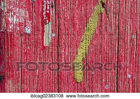 Wood with weathered red and green paint View Large Photo Image Stock Photo - Wood with weathered red and green paint. Fotosearch
