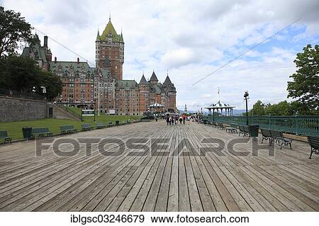 "Wooden boardwalk on terrace Dufferin and Chateau Frontenac, Quebec City, Quebec Province, Canada, North America" View Large Photo Image Stock Photo - "Wooden boardwalk on terrace Dufferin and Chateau Frontenac, Quebec City, Quebec Province, Canada, North America". Fotosearch