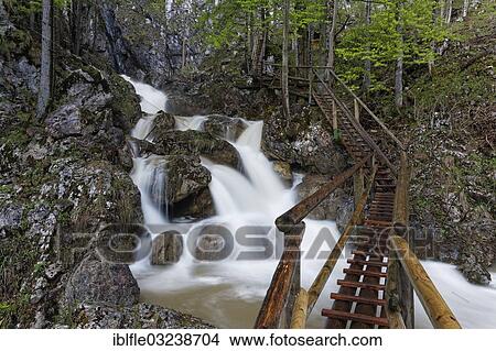 "Wooden bridge and a waterfall in Baerenschuetzklamm gorge, Mixnitz, Pernegg an der Mur, Graz Mountains, Styria, Austria, Europe" View Large Photo Image Picture - "Wooden bridge and a waterfall in Baerenschuetzklamm gorge, Mixnitz, Pernegg an der Mur, Graz Mountains, Styria, Austria, Europe". Fotosearch