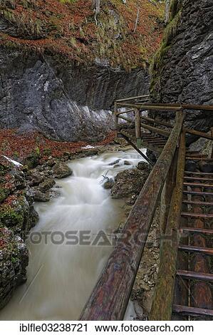 "Wooden bridge and a waterfall in Baerenschuetzklamm gorge, Mixnitz, Pernegg an der Mur, Graz Mountains, Styria, Austria, Europe" View Large Photo Image Stock Image - "Wooden bridge and a waterfall in Baerenschuetzklamm gorge, Mixnitz, Pernegg an der Mur, Graz Mountains, Styria, Austria, Europe". Fotosearch