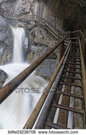 "Wooden bridge and a waterfall in Baerenschuetzklamm gorge, Mixnitz, Pernegg an der Mur, Graz Mountains, Styria, Austria, Europe" View Large Photo Image Stock Photograph - "Wooden bridge and a waterfall in Baerenschuetzklamm gorge, Mixnitz, Pernegg an der Mur, Graz Mountains, Styria, Austria, Europe". Fotosearch