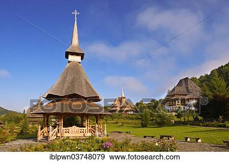 "Wooden church of the Orthodox monastery of Barsana, Maramures, Transylvania, Romania, Europe" View Large Photo Image Stock Photo - "Wooden church of the Orthodox monastery of Barsana, Maramures, Transylvania, Romania, Europe". Fotosearch