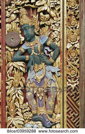 "Wooden door decorated with carvings, Neka Art Museum, Ubud, Bali, Indonesia, Asia" View Large Photo Image Stock Photo - "Wooden door decorated with carvings, Neka Art Museum, Ubud, Bali, Indonesia, Asia". Fotosearch