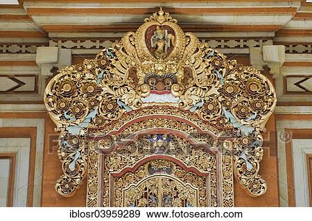"Wooden door decorated with carvings, Neka Art Museum, Ubud, Bali, Indonesia, Asia" View Large Photo Image Stock Photo - "Wooden door decorated with carvings, Neka Art Museum, Ubud, Bali, Indonesia, Asia". Fotosearch
