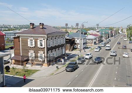 "Wooden log house, Sedov Street, old town, Irkutsk, Siberia, Russian Federation" View Large Photo Image Stock Photography - "Wooden log house, Sedov Street, old town, Irkutsk, Siberia, Russian Federation". Fotosearch