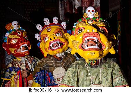 "Wooden masks used by monks for ritual dances during Hemis Festival, Hemis, Ladakh, Jammu and Kashmir, India, Asia" View Large Photo Image Stock Photography - "Wooden masks used by monks for ritual dances during Hemis Festival, Hemis, Ladakh, Jammu and Kashmir, India, Asia". Fotosearch