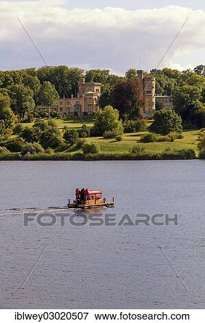 "Wooden raft on Lake Glienicke in front of Schloss Babelsberg Castle, Potsdam, Potsdam, Brandenburg, Germany, Europe" View Large Photo Image Stock Photo - "Wooden raft on Lake Glienicke in front of Schloss Babelsberg Castle, Potsdam, Potsdam, Brandenburg, Germany, Europe". Fotosearch