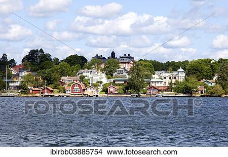 "Wooden residential buildings, Vaxholm, Stockholm archipelago, Stockholm, Stockholm County, Sweden, Europe" View Large Photo Image Picture - "Wooden residential buildings, Vaxholm, Stockholm archipelago, Stockholm, Stockholm County, Sweden, Europe". Fotosearch